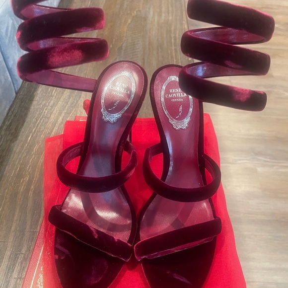 Rene Caovilla's Velvet Cleo sandals - Picture 9 of 9